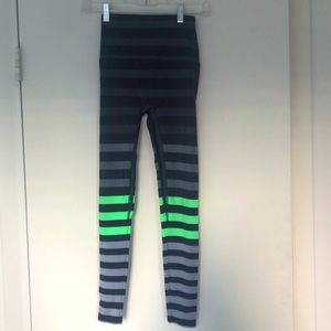 K Deer high-waisted Neon Green “Erika Stripe”, med